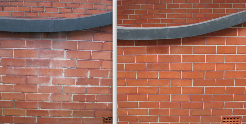 Tuckpointing "Before and After" Elliot Street Merewether Newcastle NSW Australia