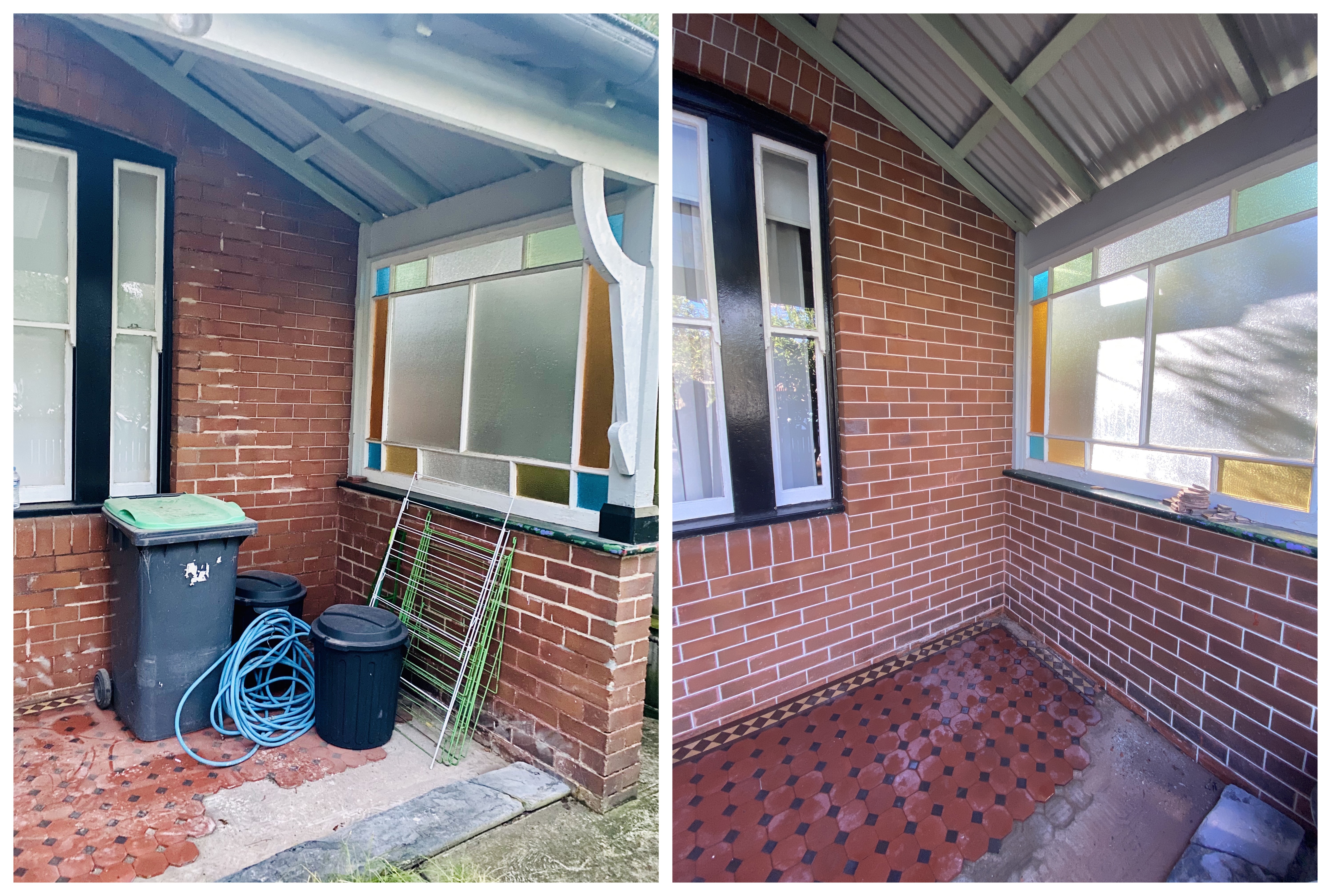 Tuckpointing "Before and After" Dawson St Cooks Hill, Newcastle NSW Australia