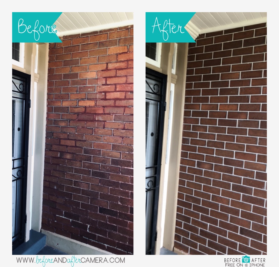 Brick Tuckpointing "before and after" High St East Maitland.